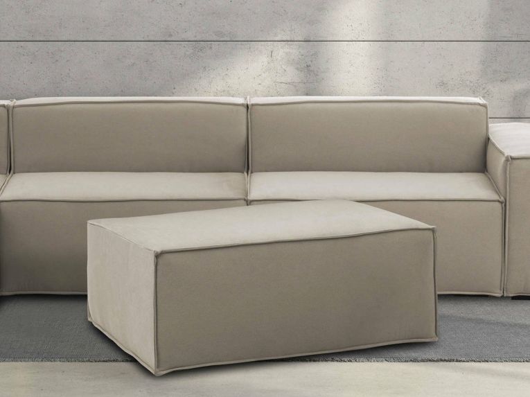 Pouf rettangolare tortora 100x70x43h cm - Assisi
