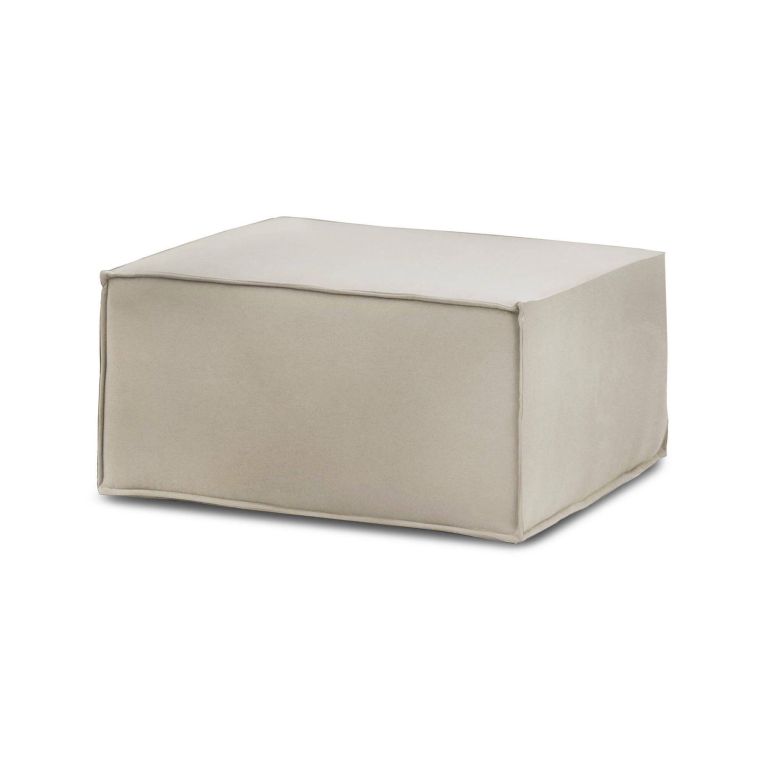 Pouf rettangolare tortora 80x70x43h cm - Avolasca