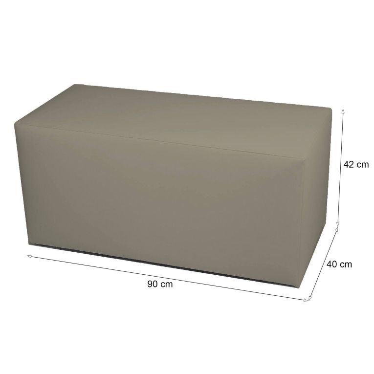 Pouf rettangolare tortora 90x40x42h cm - Bucuresti