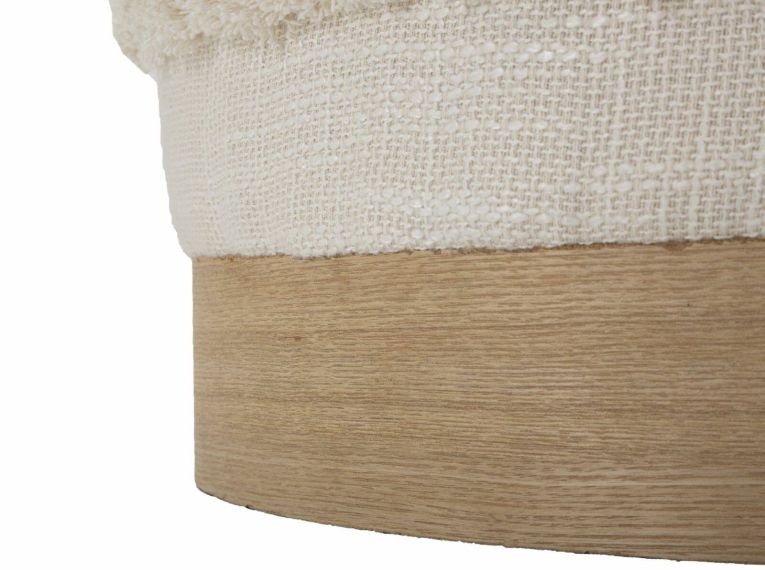 Pouf rotondo bianco 40x40x40h cm - Khaled