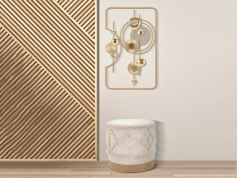 Pouf rotondo bianco 40x40x40h cm - Khaled