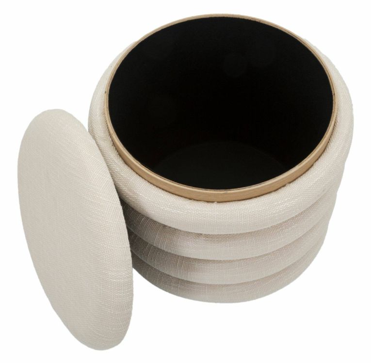 Pouf rotondo bianco 40x40x42h cm - Banskil