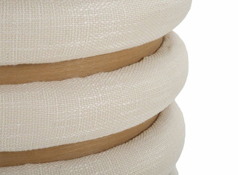 Pouf rotondo bianco 40x40x42h cm - Banskil