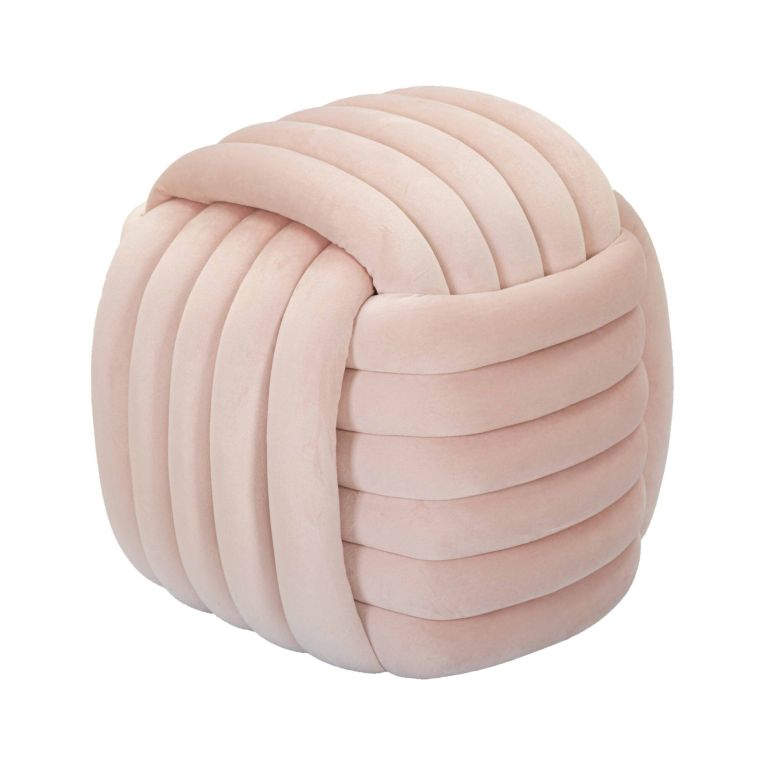 Pouf rotondo rosa 45x45x45h cm - Bozzente