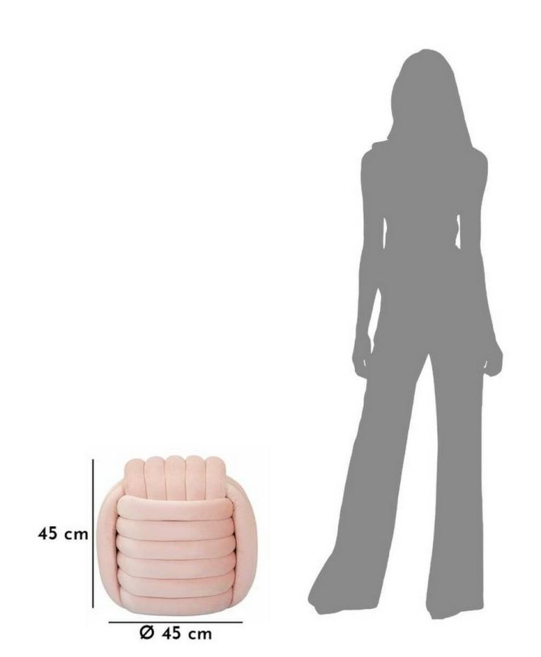 Pouf rotondo rosa 45x45x45h cm - Bozzente