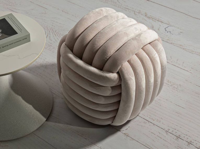 Pouf rotondo rosa 45x45x45h cm - Bozzente