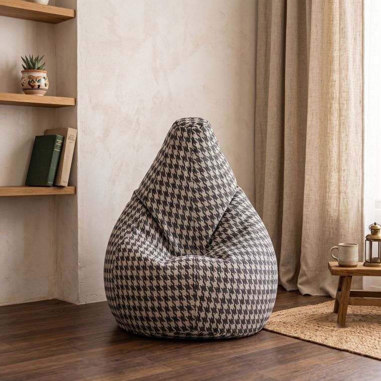 Pouf sacco a scacchi 80x80x120h cm - Maristella