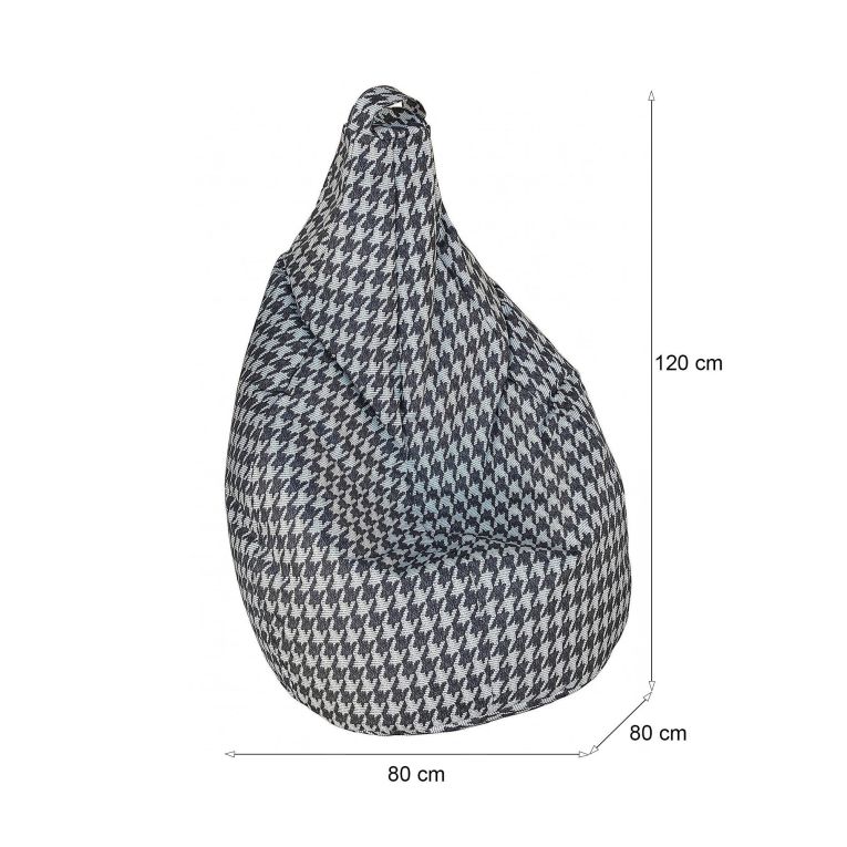 Pouf sacco a scacchi 80x80x120h cm - Maristella