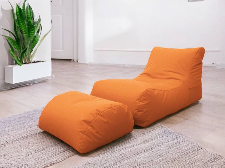Pouf sacco arancione 120x80x60h cm - Alton