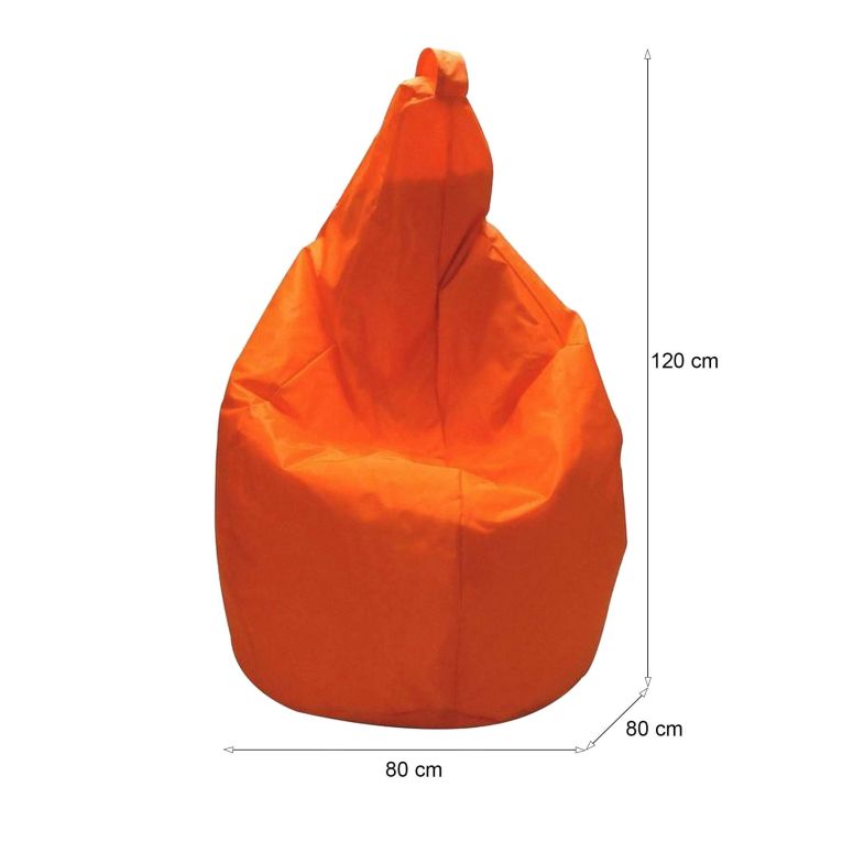 Pouf sacco arancione 80x80x120h cm - Angillina