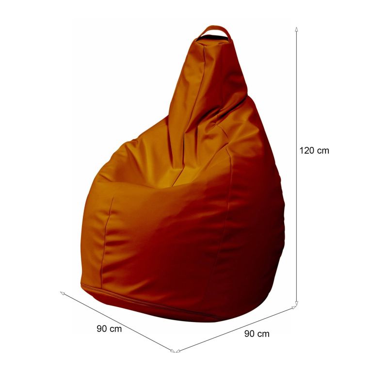 Pouf sacco arancione 90x90x120h cm - Aunter