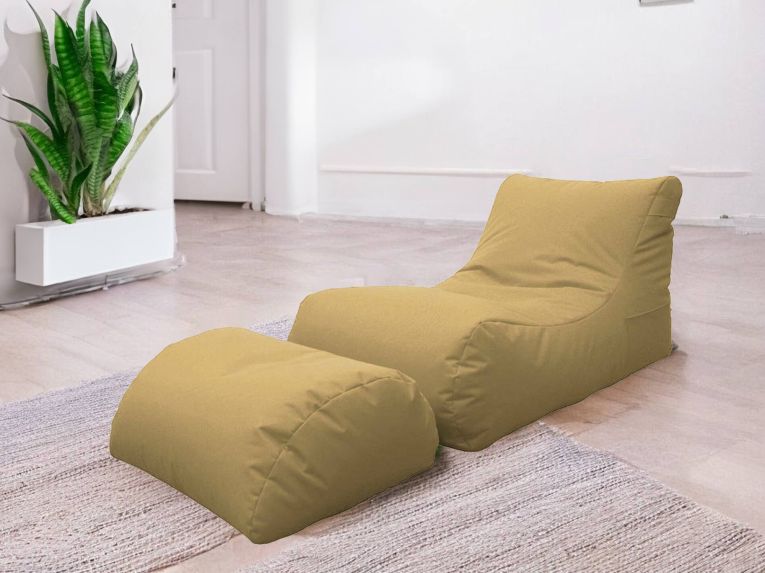 Pouf sacco beige 120x80x60h cm - Alton
