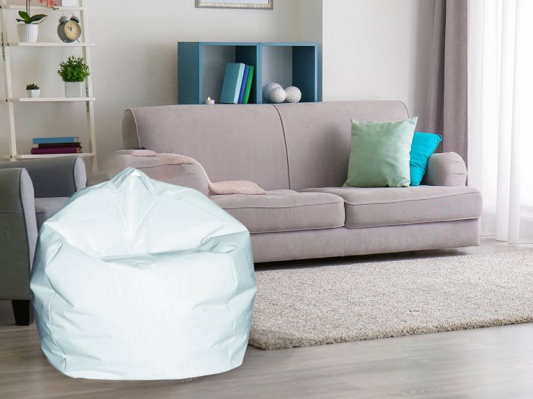 Pouf sacco bianco 65x65x50h cm - Ascia