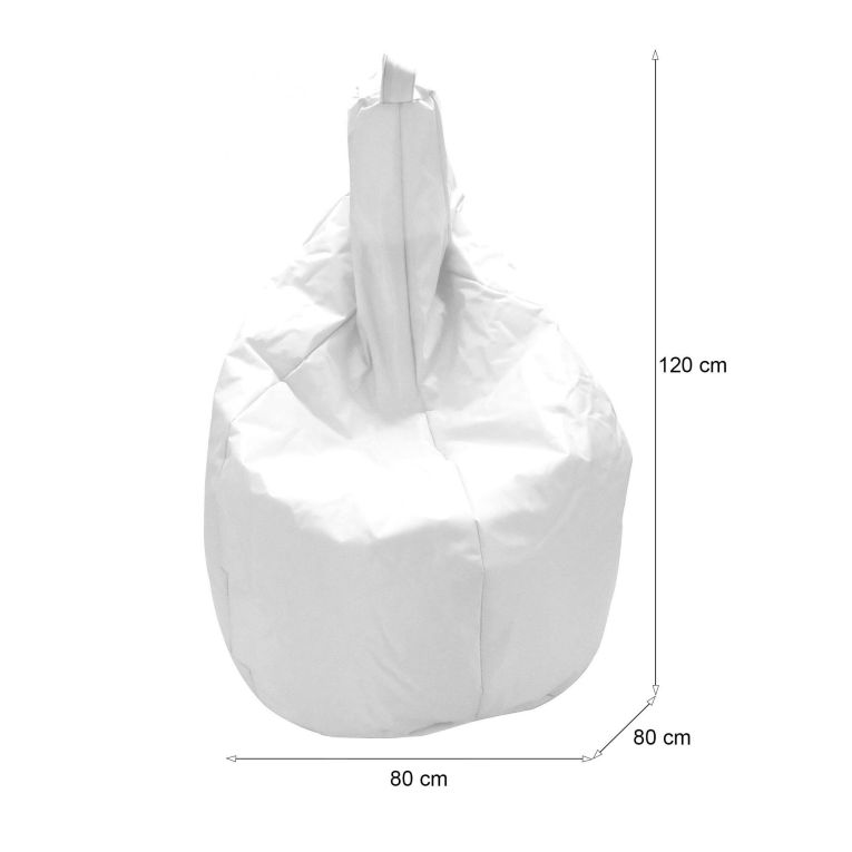 Pouf sacco bianco 80x80x120h cm - Angillina