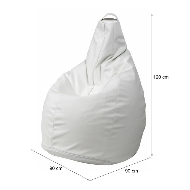 Pouf sacco bianco 90x90x120h cm - Agordo
