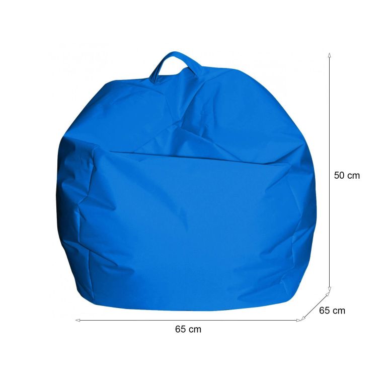Pouf sacco blu 65x65x50h cm - Ascia
