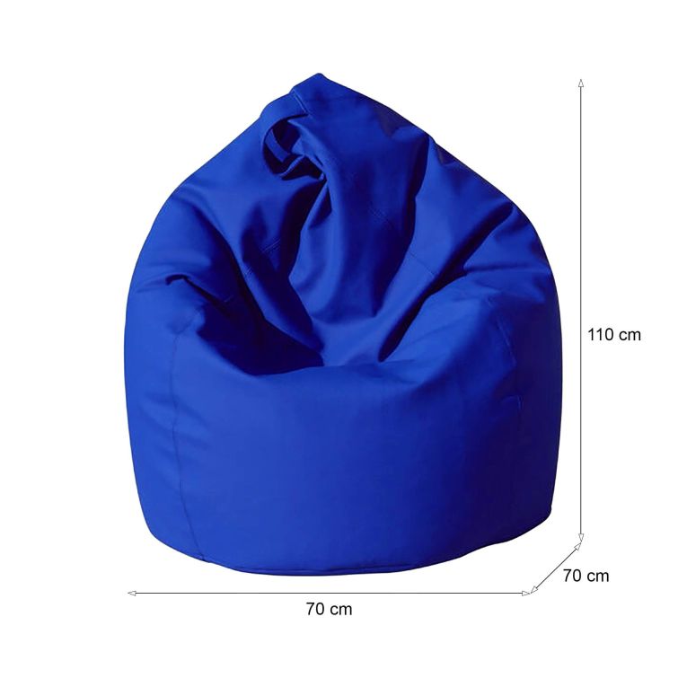 Pouf sacco blu 70x70x110h cm - Azelia