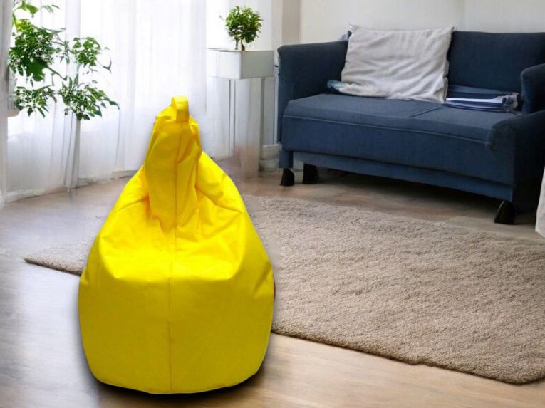 Pouf sacco giallo 80x80x120h cm - Angillina