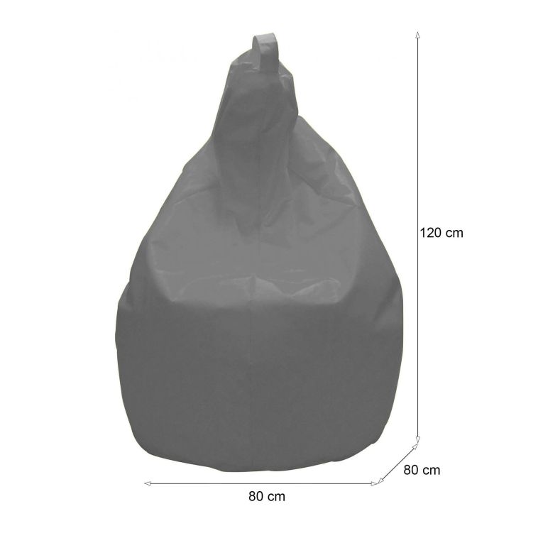 Pouf sacco grigio 80x80x120h cm - Angillina
