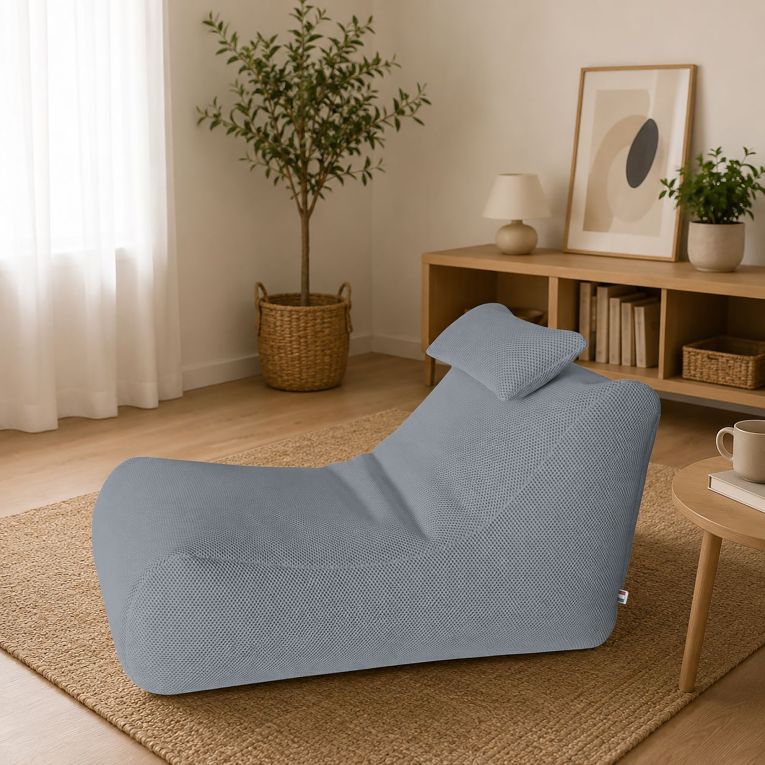 Pouf sacco grigio chiaro 70x120x65h cm - ??hck