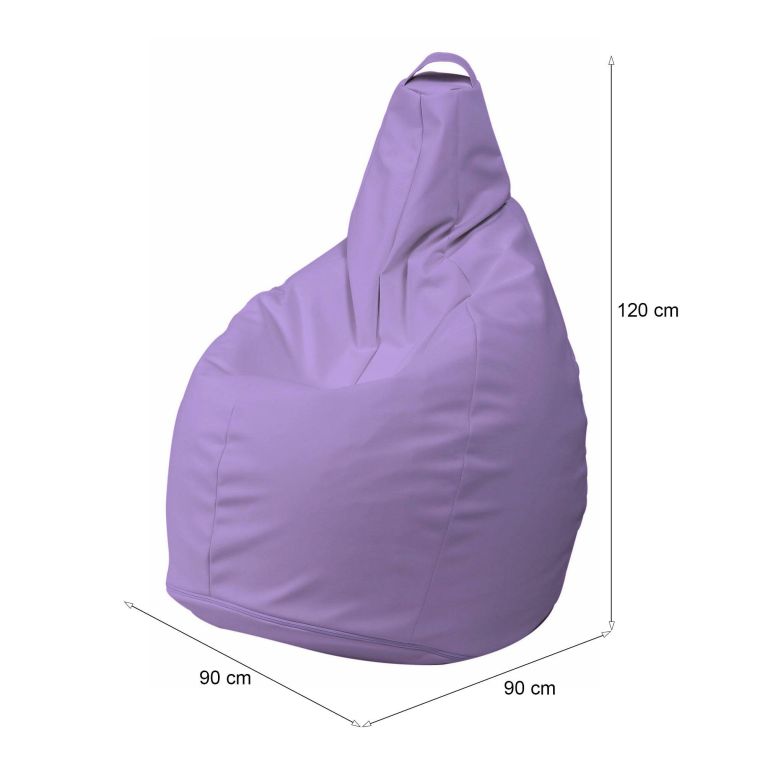 Pouf sacco lilla 90x90x120h cm - Aunter