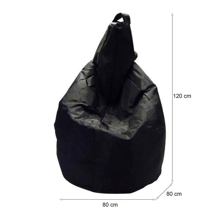 Pouf sacco nero 80x80x120h cm - Angillina