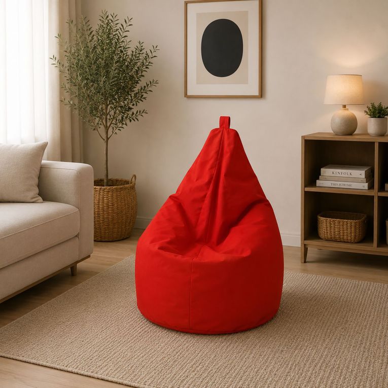 Pouf sacco rosso 80x80x120h cm - Angillina