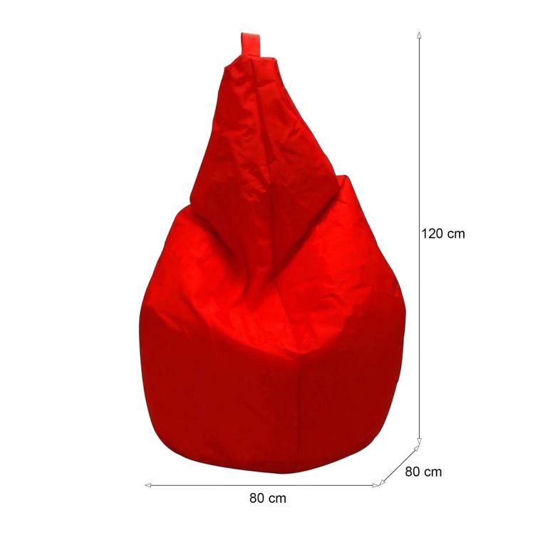 Pouf sacco rosso 80x80x120h cm - Angillina