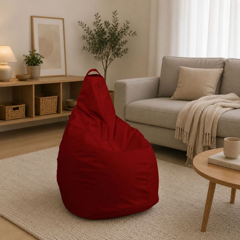 Pouf sacco rosso 90x90x120h cm - Aunter