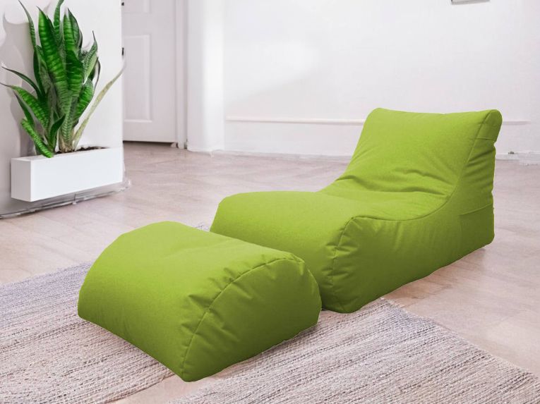 Pouf sacco verde 120x80x60h cm - Alton