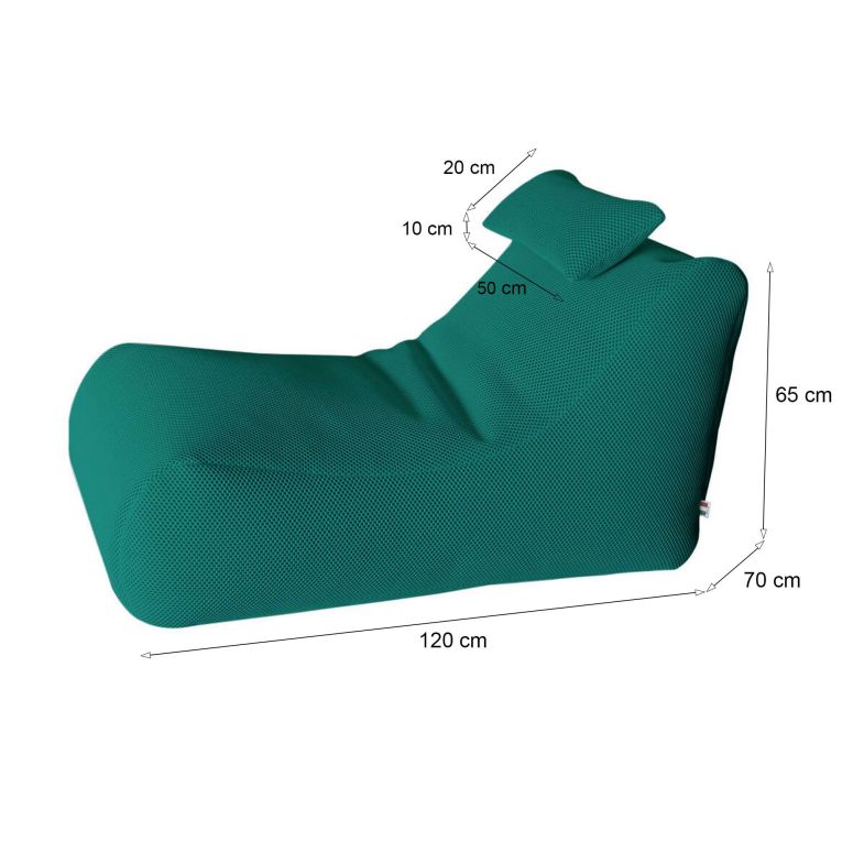 Pouf sacco verde 70x120x65h cm - ??hck
