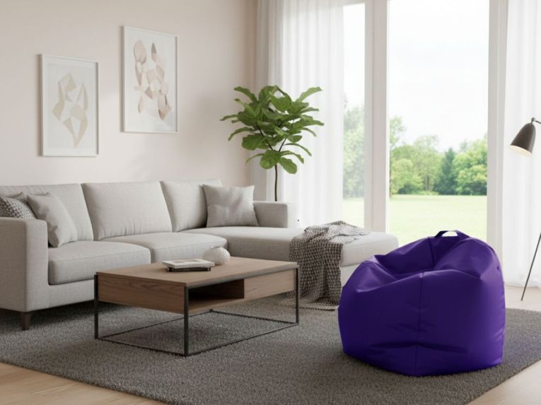 Pouf sacco viola 65x65x50h cm - Ascia