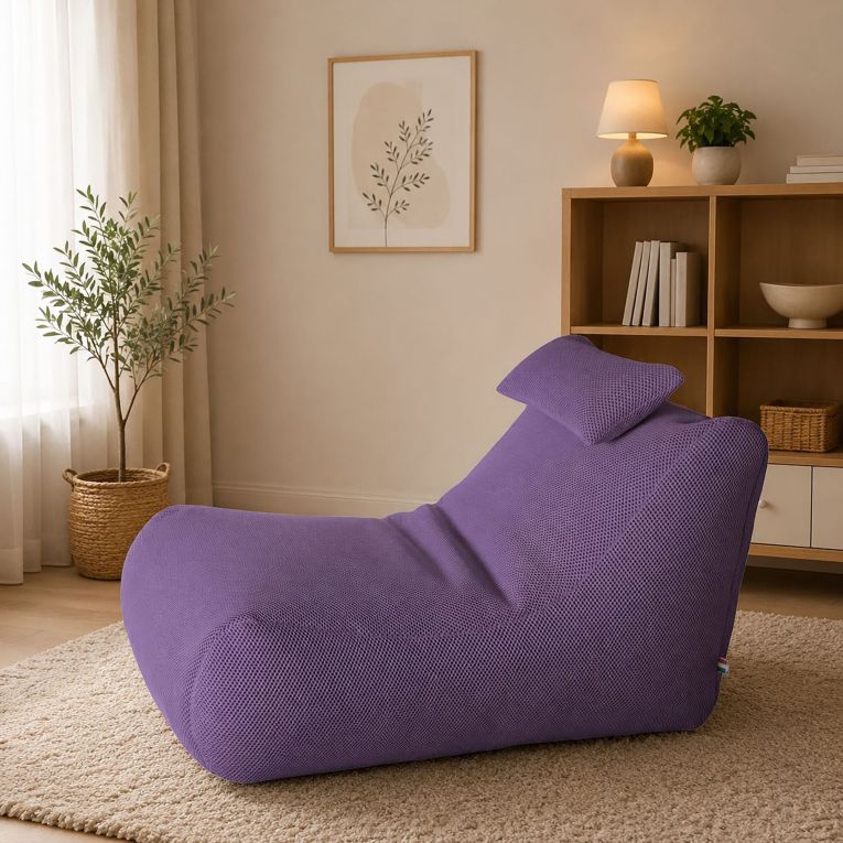 Pouf sacco viola 70x120x65h cm - ??hck