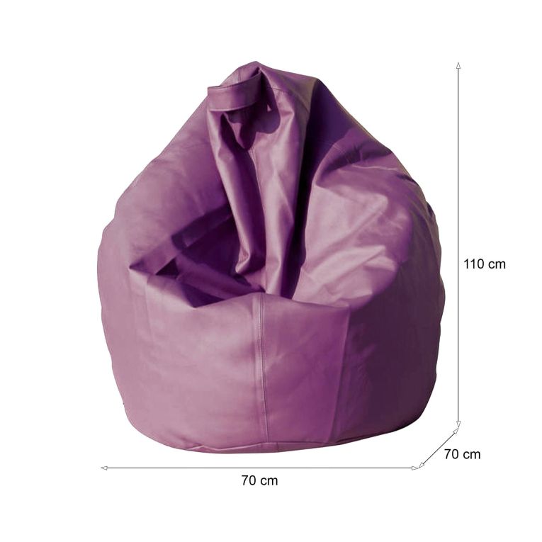 Pouf sacco viola 70x70x110h cm - Azelia
