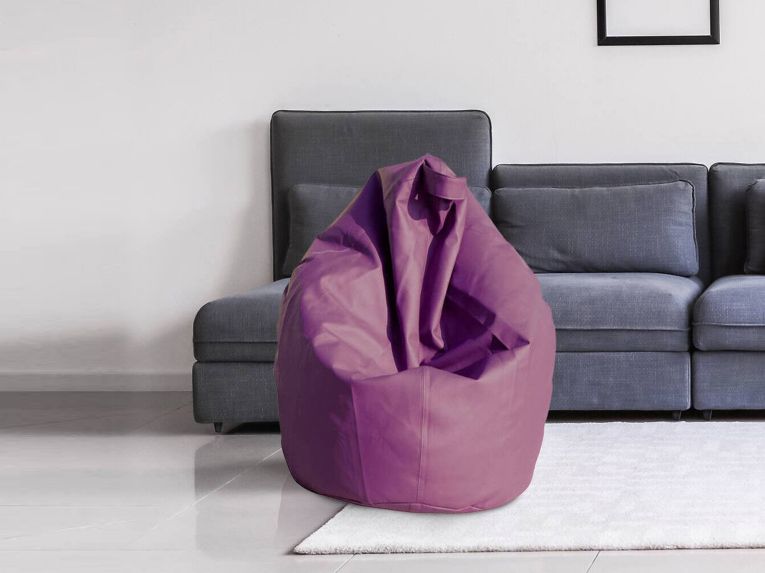 Pouf sacco viola 70x70x110h cm - Azelia