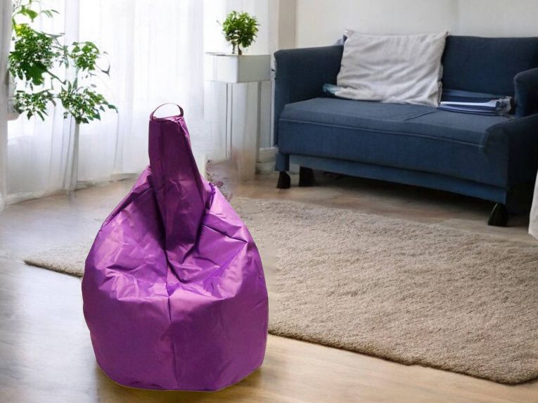 Pouf sacco viola 80x80x120h cm - Angillina