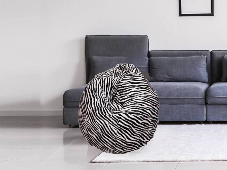 Pouf sacco zebra 80x80x120h cm - Lorenza