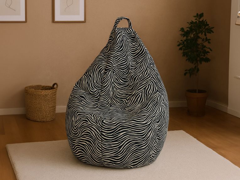 Pouf sacco zebrato 80x80x120h cm - Maristella