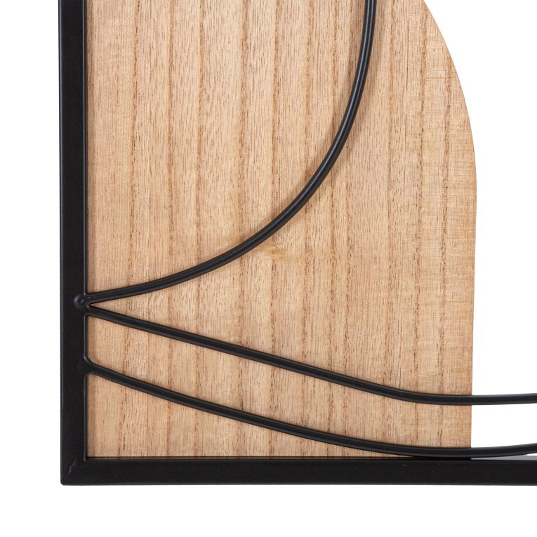 Quadro Marrone Rovere Nero Materiale Struttura in Legno Nobilitato Sfumatura Colore Struttura Rovere 55x80h cm, Materiale Struttura in Metallo - Rinal