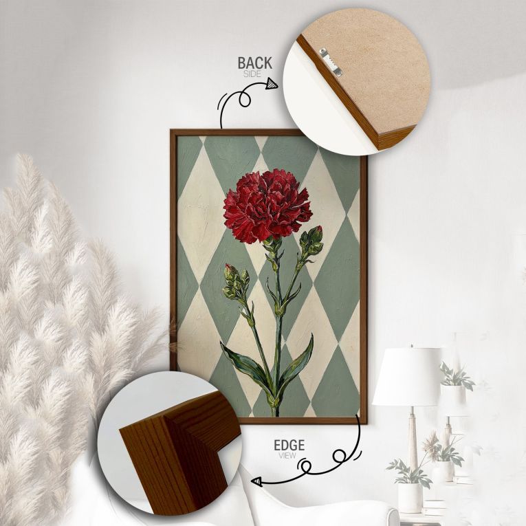 Quadro Multicolore Materiale Struttura in Legno Nobilitato 33x48h cm, - Mehara