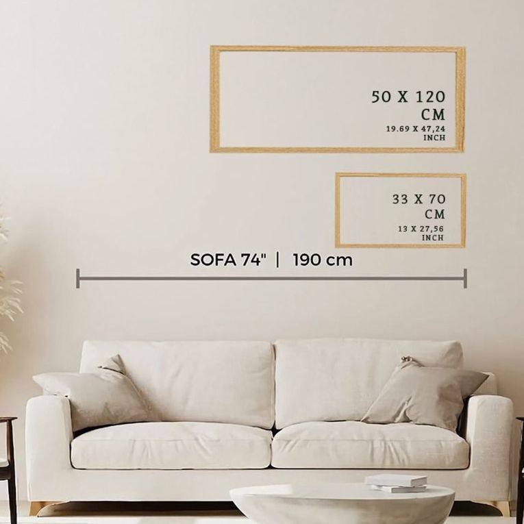 Quadro Multicolore Materiale Struttura in Legno Nobilitato 50x120h cm, - Mirato