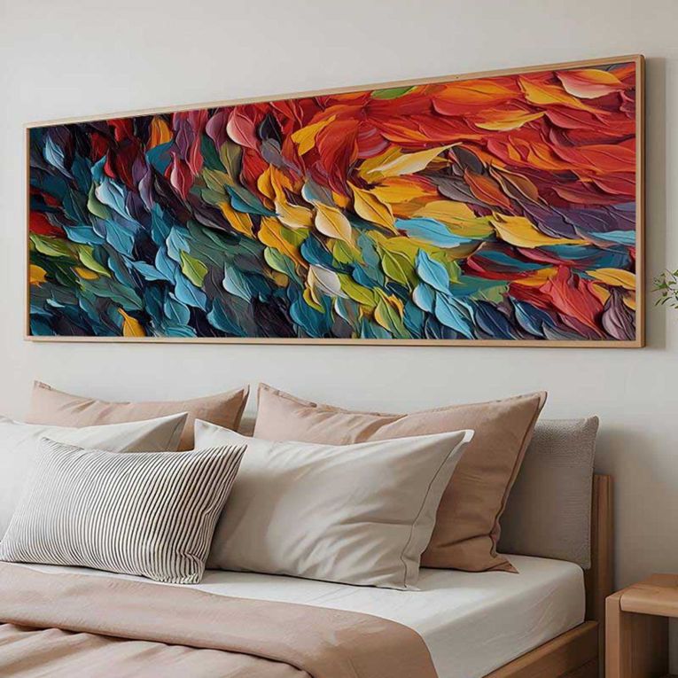 Quadro Multicolore Materiale Struttura in Legno Nobilitato 50x120h cm, - Mirato