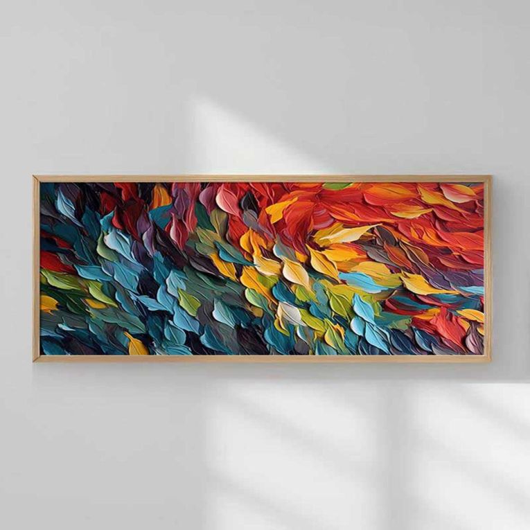 Quadro Multicolore Materiale Struttura in Legno Nobilitato 50x120h cm, - Mirato