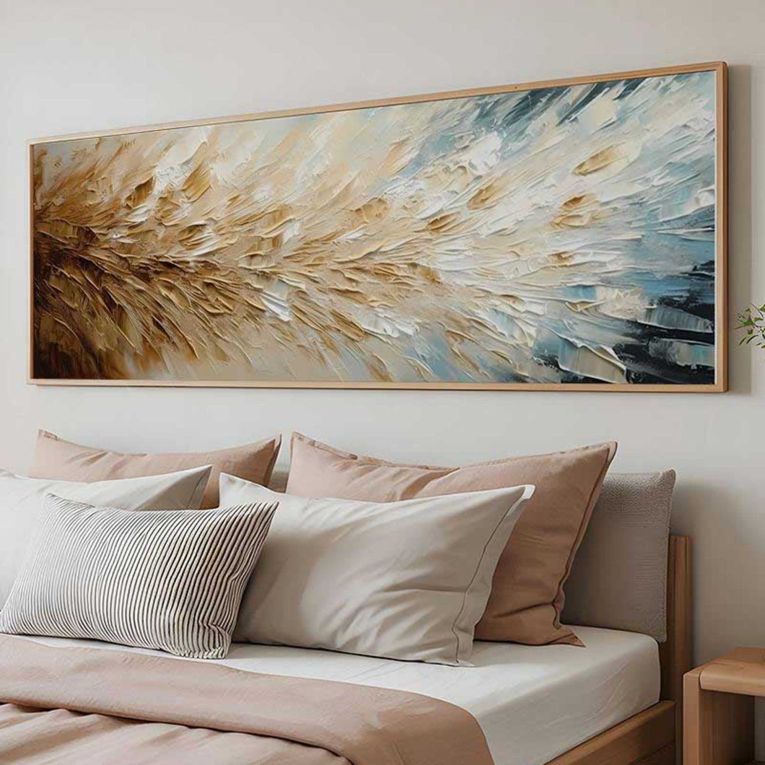 Quadro Multicolore Materiale Struttura in Legno Nobilitato 50x120h cm, - Mirevalo