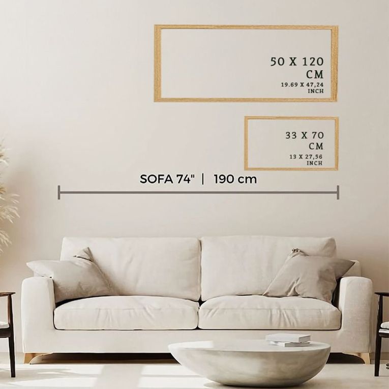 Quadro Multicolore Materiale Struttura in Legno Nobilitato 50x120h cm, - Mirevalo