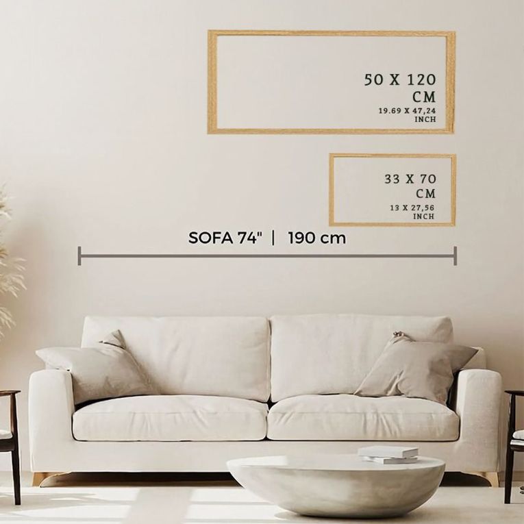 Quadro Multicolore Materiale Struttura in Legno Nobilitato 50x120h cm, - Miri