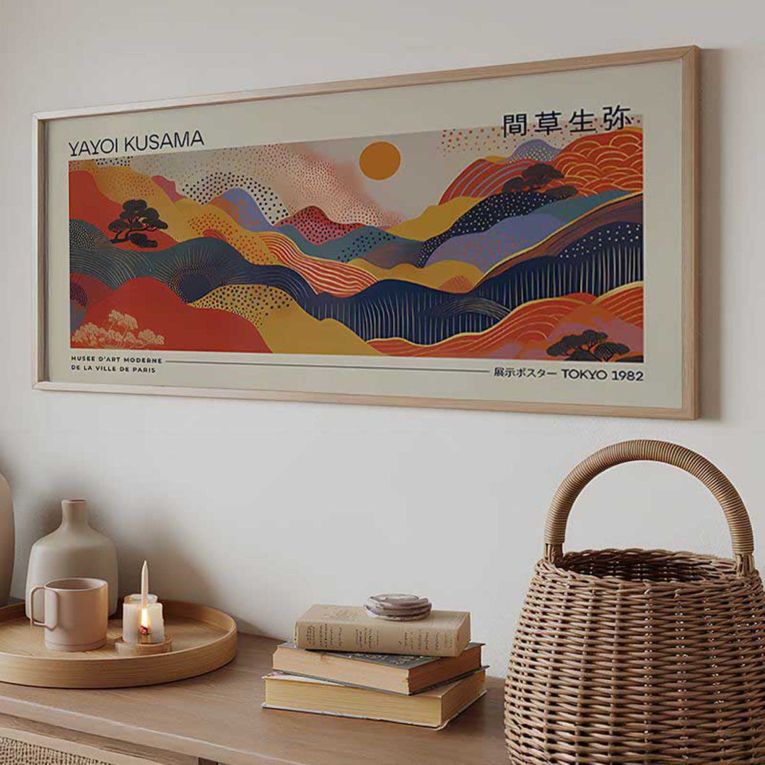Quadro Multicolore Materiale Struttura in Legno Nobilitato 50x120h cm, - Miri
