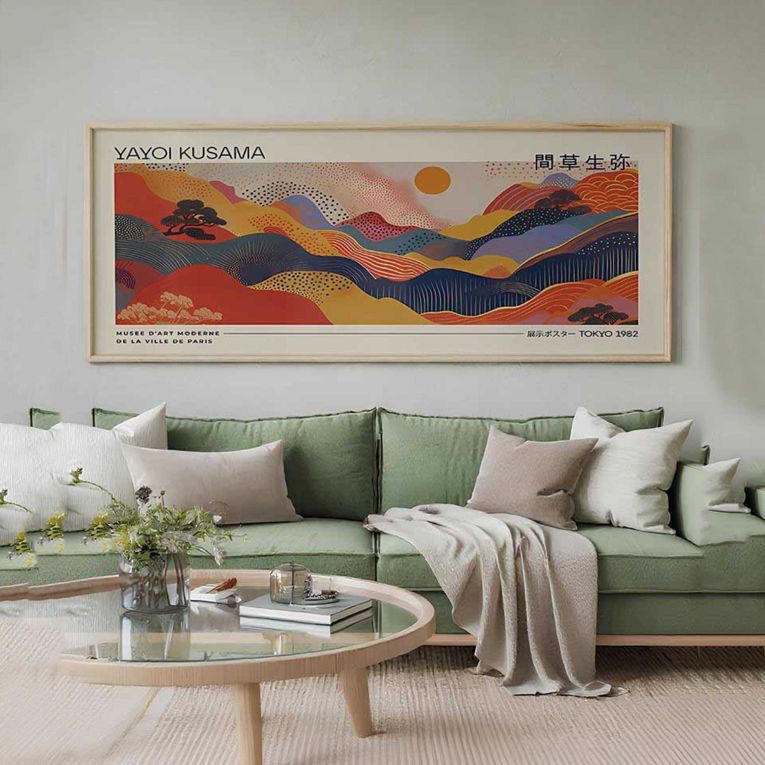 Quadro Multicolore Materiale Struttura in Legno Nobilitato 50x120h cm, - Miri