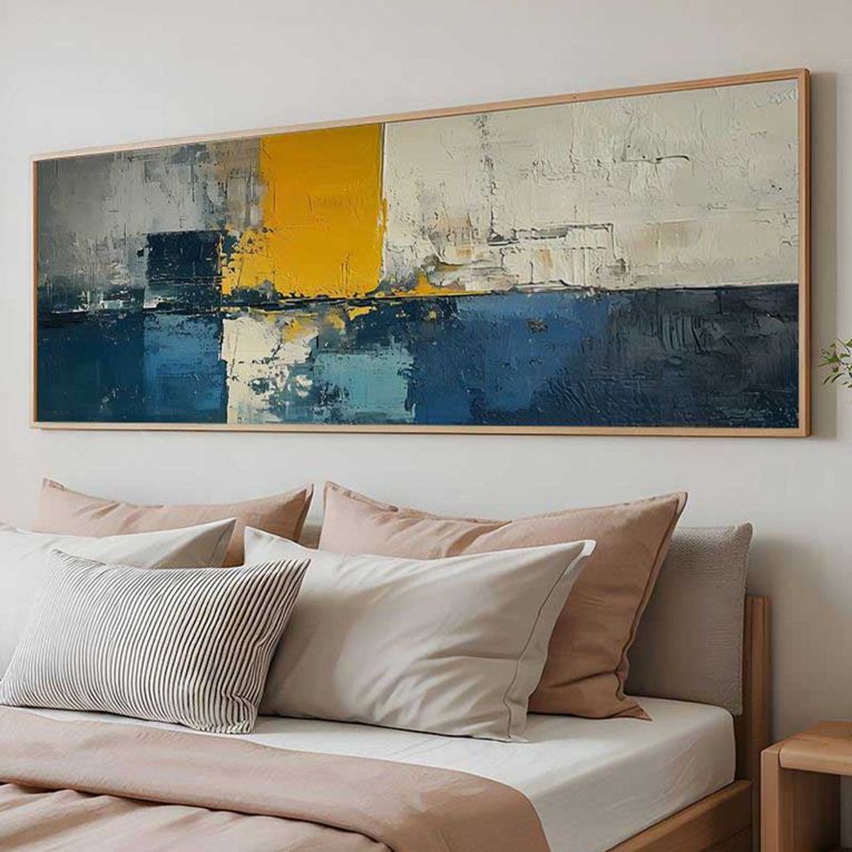Quadro Multicolore Materiale Struttura in Legno Nobilitato 50x120h cm, - Mirisoro