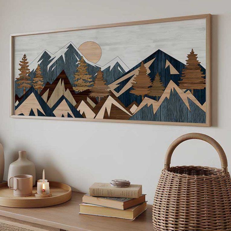Quadro Multicolore Materiale Struttura in Legno Nobilitato 50x120h cm, - Miroteso